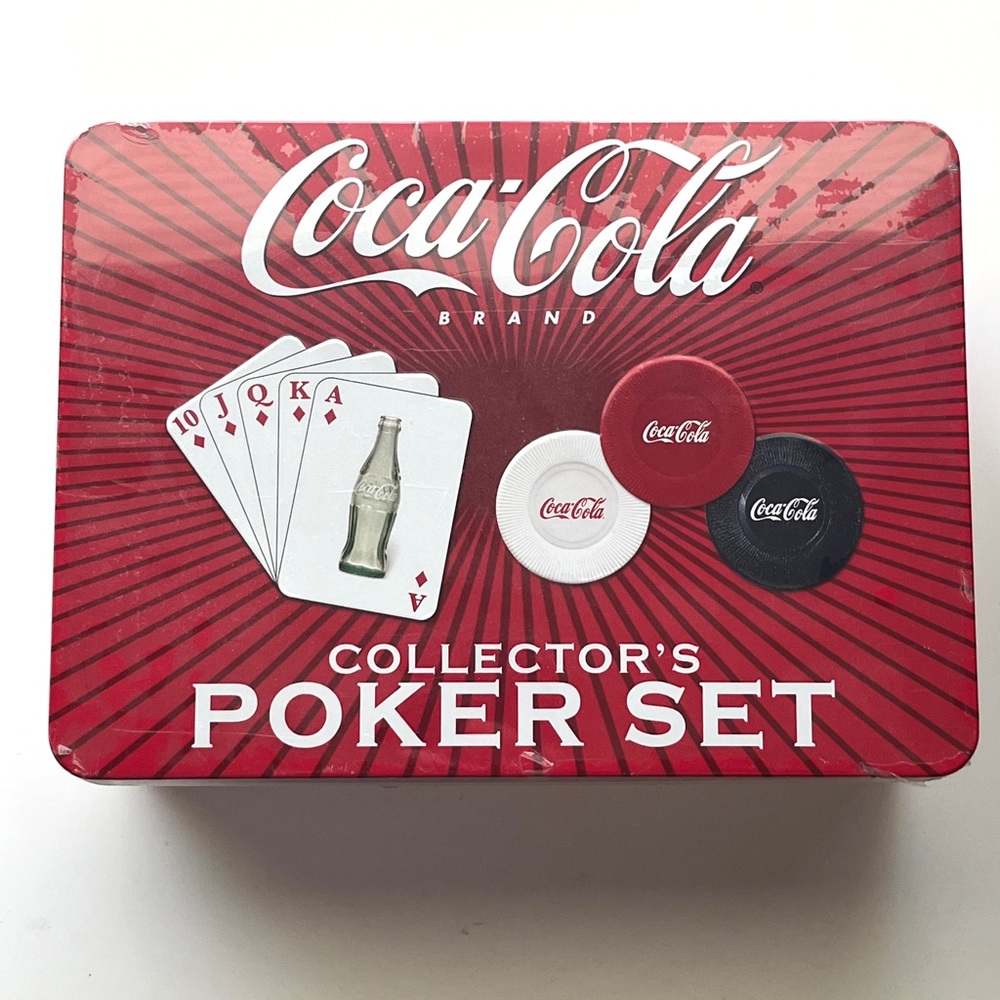 Coca-Cola Red Poker Set with Cards and Chips